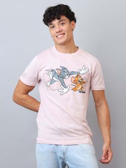 Free Authority - Official Tom And Jerry Graphic Pink T-Shirt