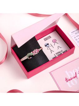 Zavya - Multi-Color Rose Gold Peacock 925 Sterling Silver Bracelet