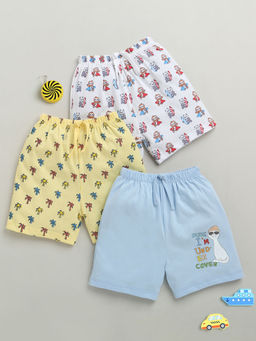 Bumzee - Multi-Colour Boys Printed Shorts (Pack Of 3)