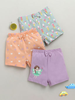 Bumzee - Multi-Colour Girls Shorts (Pack Of 3)