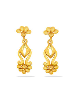 Candere by Kalyan Jewellers - 18K Yellow Gold Lightweight Dangle Earring (One Size)