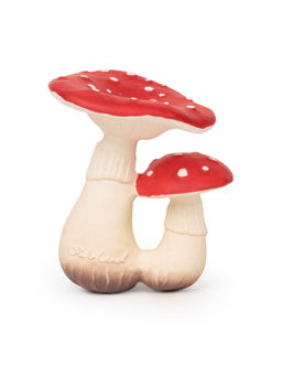 Oli and Carol - Spot The Mushroom Natural Rubber Teether