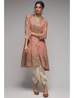 Gopi Vaid - Blush Pink Nusrat Dhoti (Set of 2)