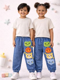 The Natkhat Tales - Blue Unisex Kids Cotton Joggers