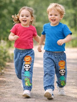 The Natkhat Tales - Blue Unisex Kids Cotton Joggers