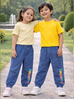 The Natkhat Tales - Blue Unisex Kids Cotton Joggers