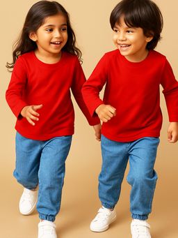 The Natkhat Tales - Blue Unisex Kids Cotton Joggers