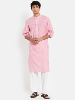 Fabindia - Cotton Slub Slim Fit Long Kurta