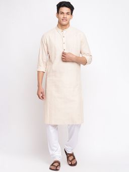 Fabindia - Natural Cotton Woven Slim Fit Long Kurta