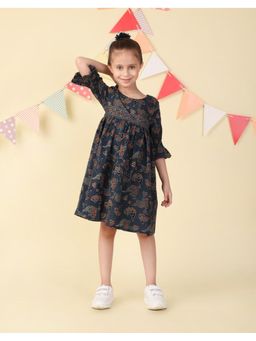 Fabindia - Indigo Cotton Ajrakh Printed Dress