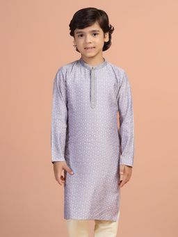 KISAH - Boys Purple Jacquard Kurta