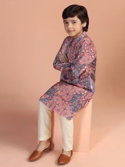 KISAH - Boys Multicolour Digital Print Kurta & Pyjama