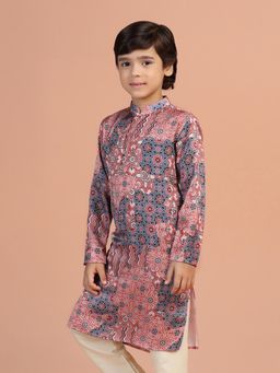KISAH - Boys Multicolour Digital Printed Kurta