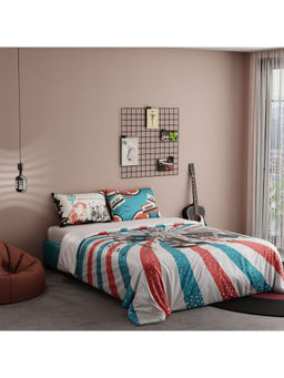 QuirkLoom - Retro Printed Satin King Bed in a Bag