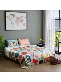 QuirkLoom - Stamps Satin Printed King Bed in a Bag