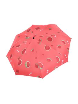 House of Quirk - White Travel Umbrella Auto Open Close Mini Umbrella with Carrying Pouch