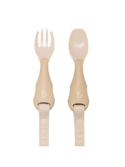 Bibado - Brown Plastic Solid Spoon and Fork