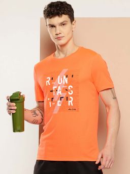 Alcis - Orange Mens Printed T-Shirt