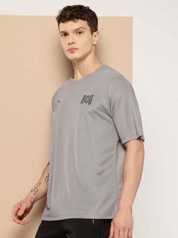 Alcis - Grey Mens Solid Sports T-Shirt