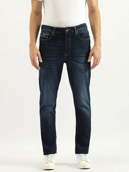 United Colors of Benetton - Men Navy Blue Solid Regular Fit Jeans
