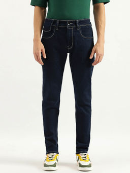 United Colors of Benetton - Men Navy Blue Solid Slim Fit Jeans
