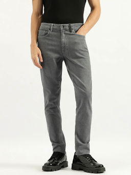 United Colors of Benetton - Men Grey Solid Slim Fit Jeans