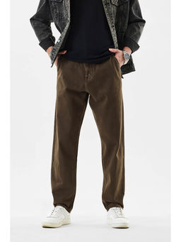 Snitch - Men Brown Solid Relaxed Fit Jeans