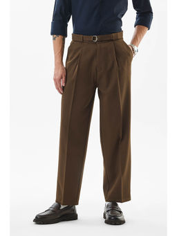 Snitch - Men Brown Solid Regular Fit Trouser