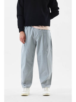 Snitch - Men Blue Solid Relaxed Fit Trouser