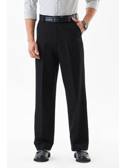 Snitch - Men Black Solid Regular Fit Trouser