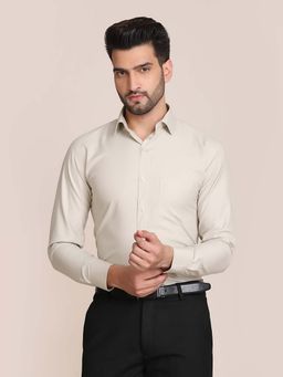 TAHVO - Men's Formal Cream Shirt