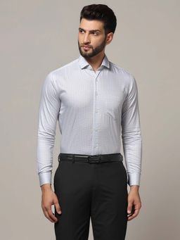 TAHVO - Men Ivory Printed Formal Shirt