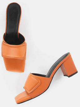 Elevato Basics - Orange Heels For Women