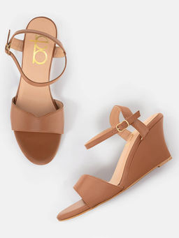 Elevato Basics - Brown Wedges Heels For Women