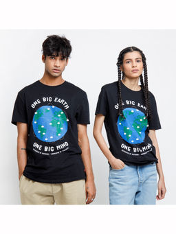 Levi's - Men Black Blue Round Neck T-shirt