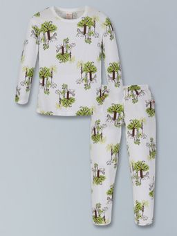3PIN - Girls Cotton Floral Print Night Suits with T-Shirt and Pyjama (Set of 2)