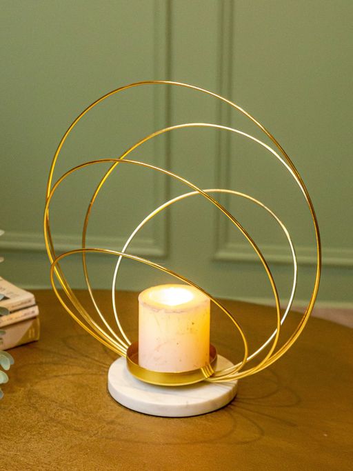 Logam Nura Candle Holder- Small