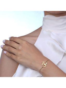 Kaj Fine Jewellery - OM Single Diamond Chain Bracelet in 14KT Yellow Gold