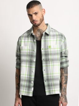 The Bear House - Mens Multi-Color Checkered Shacket