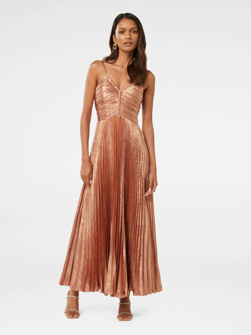 forever new metallic dress Buy Forever New Jayden Petite Metallic Pleated Maxi Dress Online