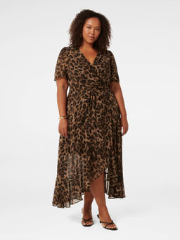 Forever New - Brown Olivia Curve Wrap Midi Dress (Set of 2)