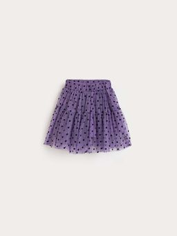 Blue Giraffe - Purple Polyester Printed Skirt