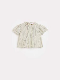 ELLE - Green Blended Printed Top