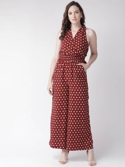 Twenty Dresses by Nykaa Fashion - Rust Dots Of Color Jumpsuit
