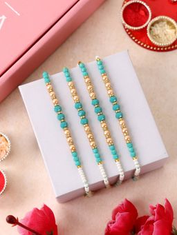 PANASH - Plated Beaded Rakhis with Roli Chawal