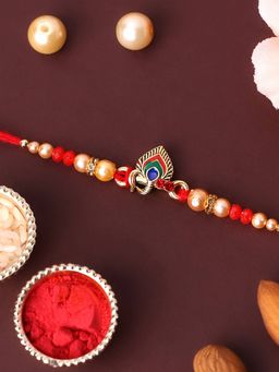 PANASH - Plated Krishna Beaded Thread Rakhi