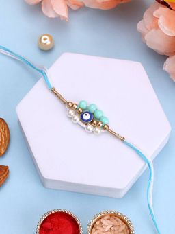 PANASH - Plated Pearls Thread Rakhi with Roli Chawal