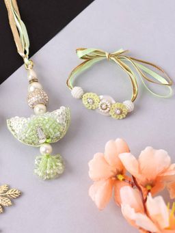 PANASH - Plated Studded Lumba Rakhis with Roli Chawal