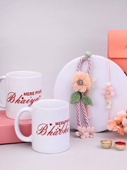 PANASH - Plated Bhaiya Bhabhi Bracelet Rakhis with LED Pillow Gift Set & Roli Chawal