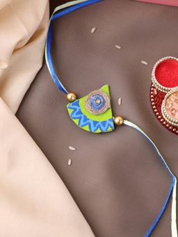 PANASH - Plated Beaded Thread Rakhi with Roli Chawal